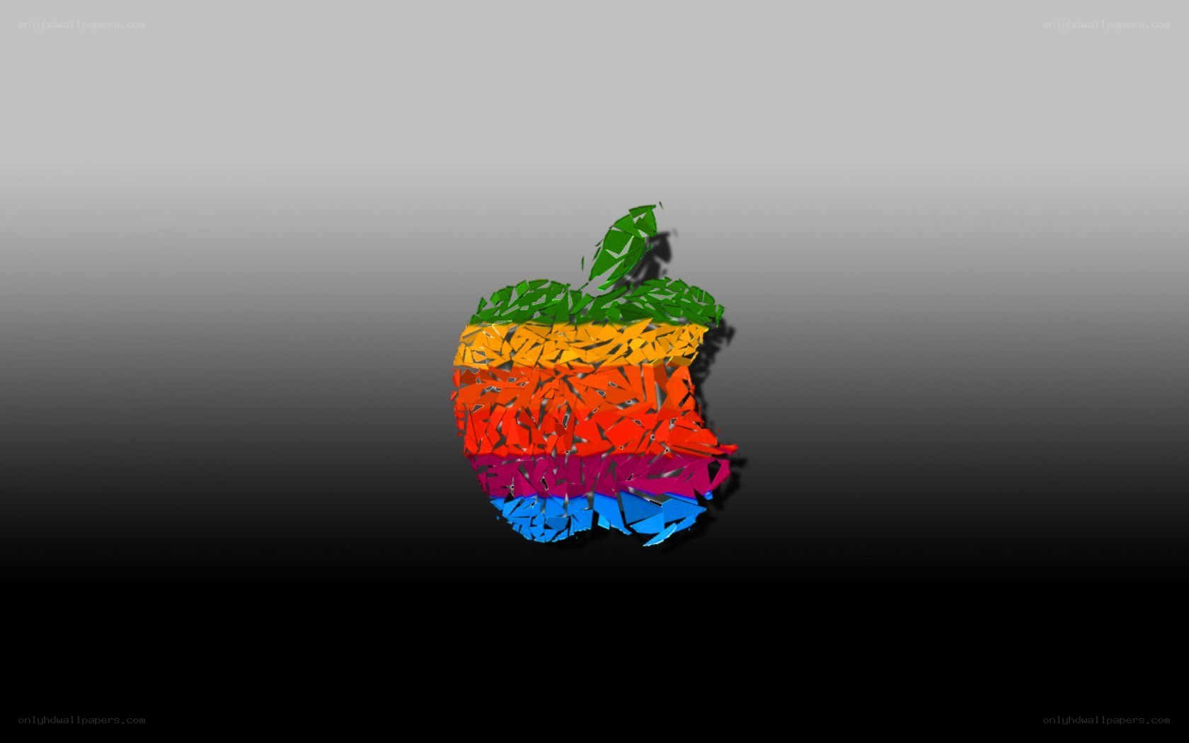 Colorful Apple logo mosaic