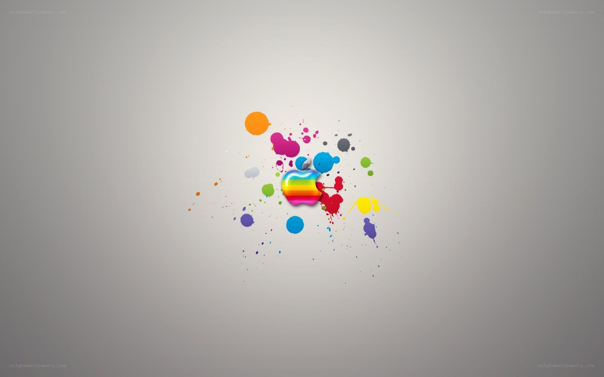 colorful apple logo splash