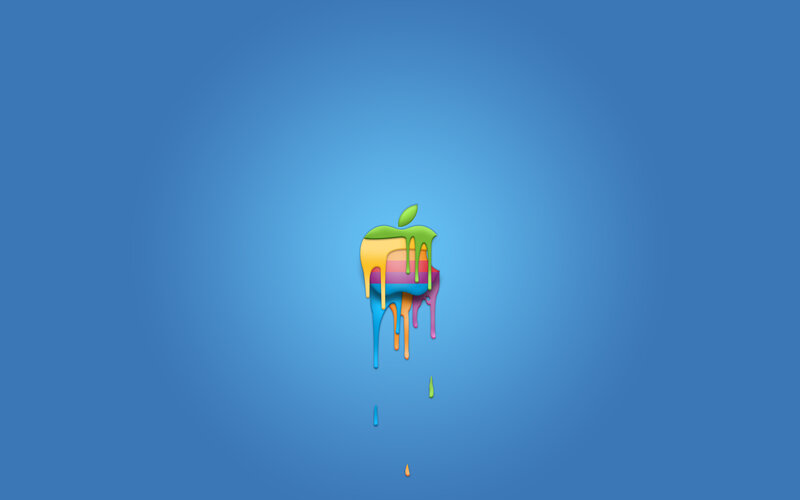 Colorful Apple logo wallpaper