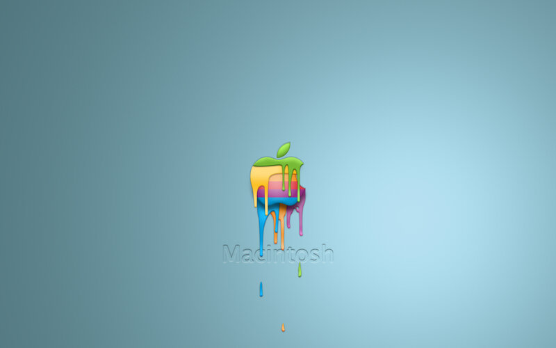 Colorful Apple logo wallpaper