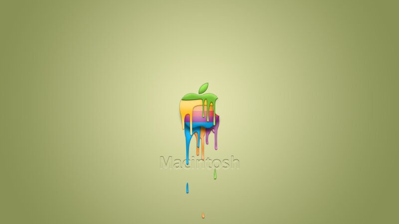 Colorful Apple logo wallpaper