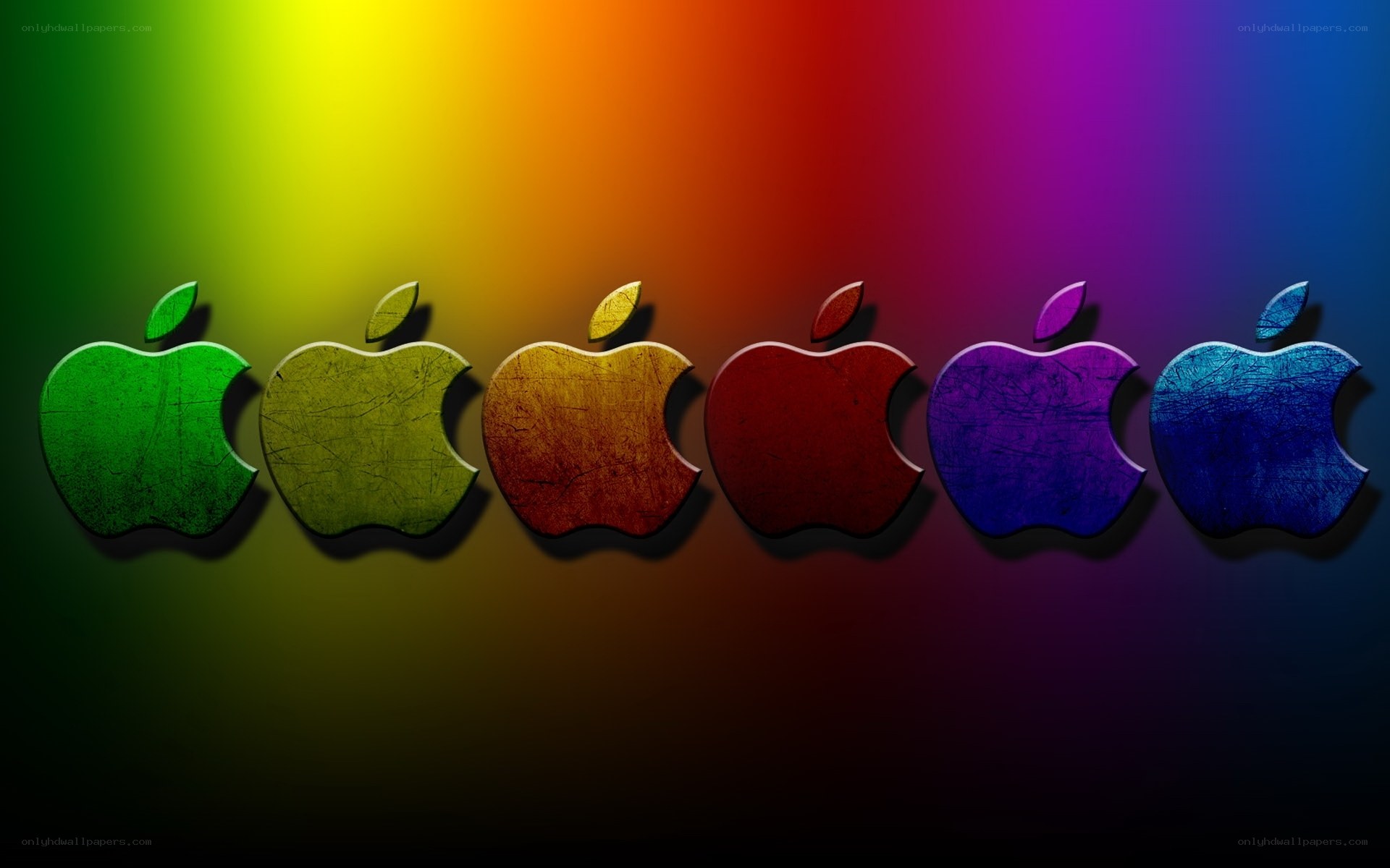 Colorful Apple logos