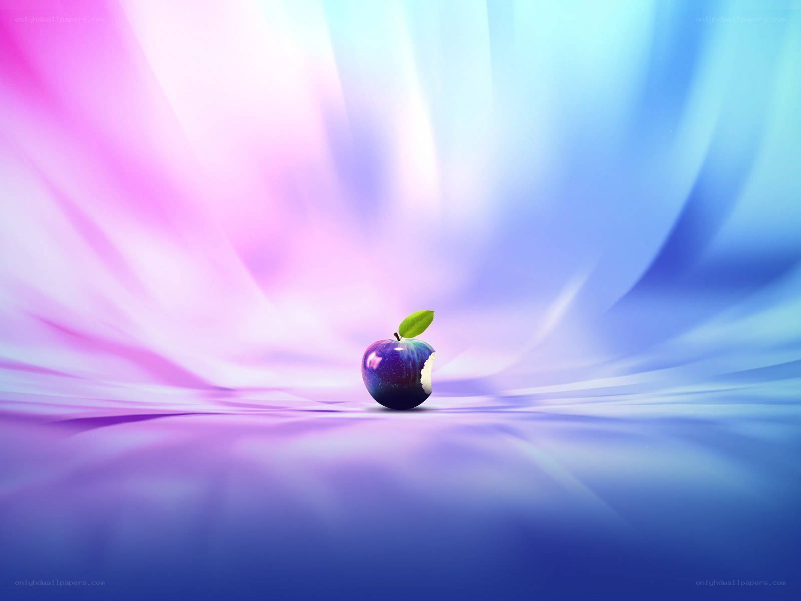 colorful apple on abstract background