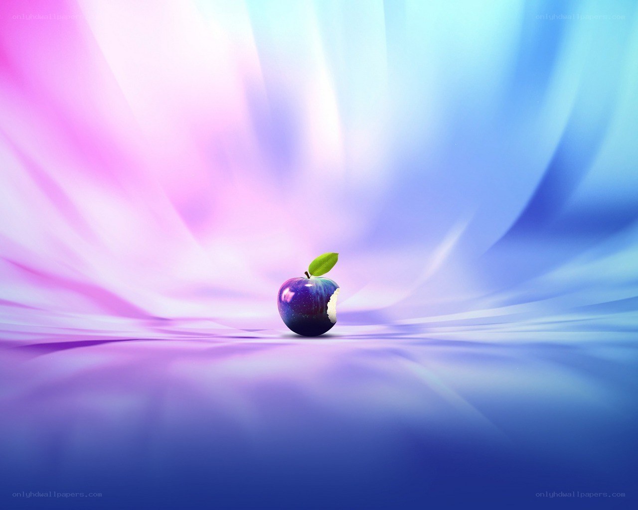 colorful apple on abstract background