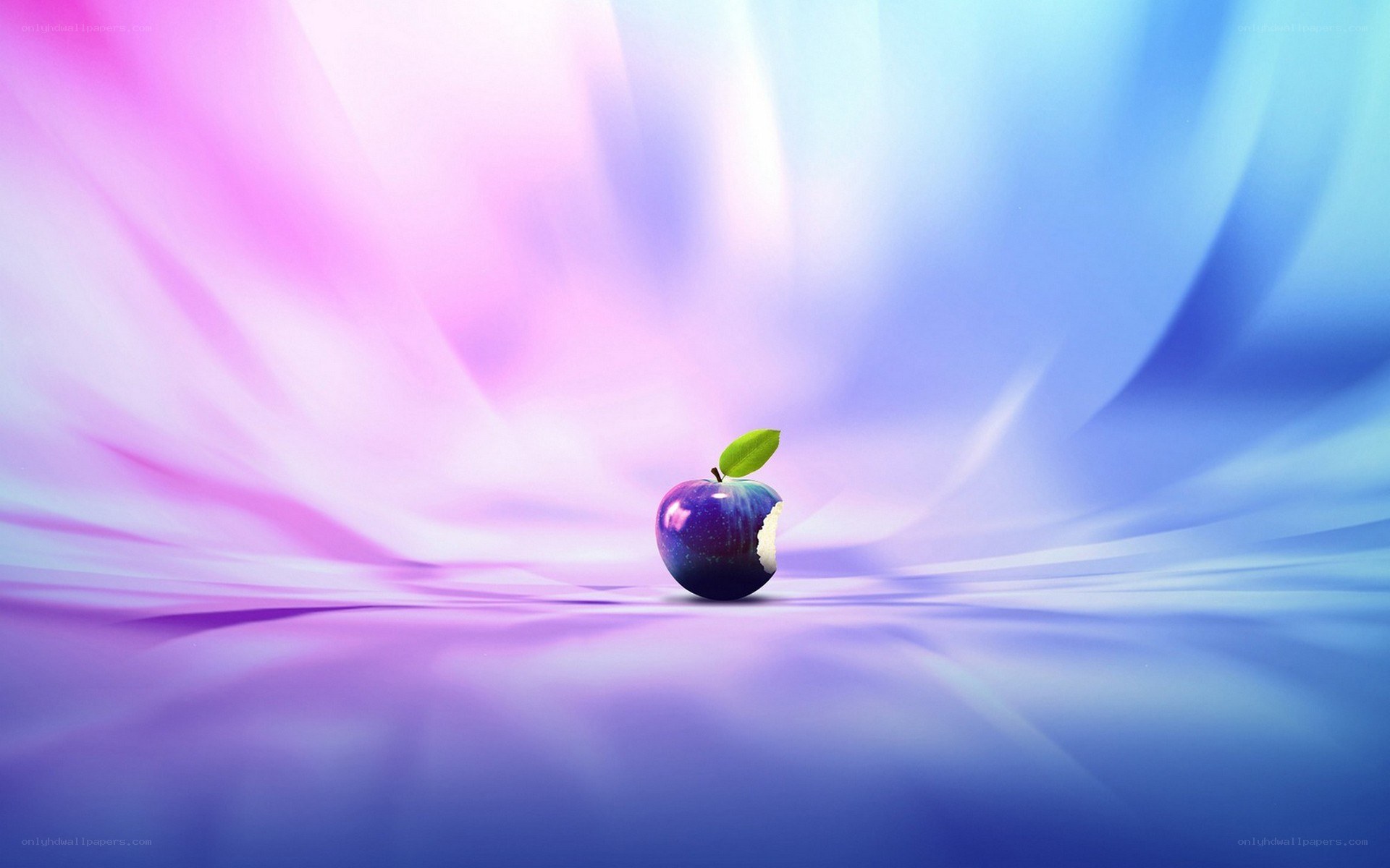 colorful apple on abstract background