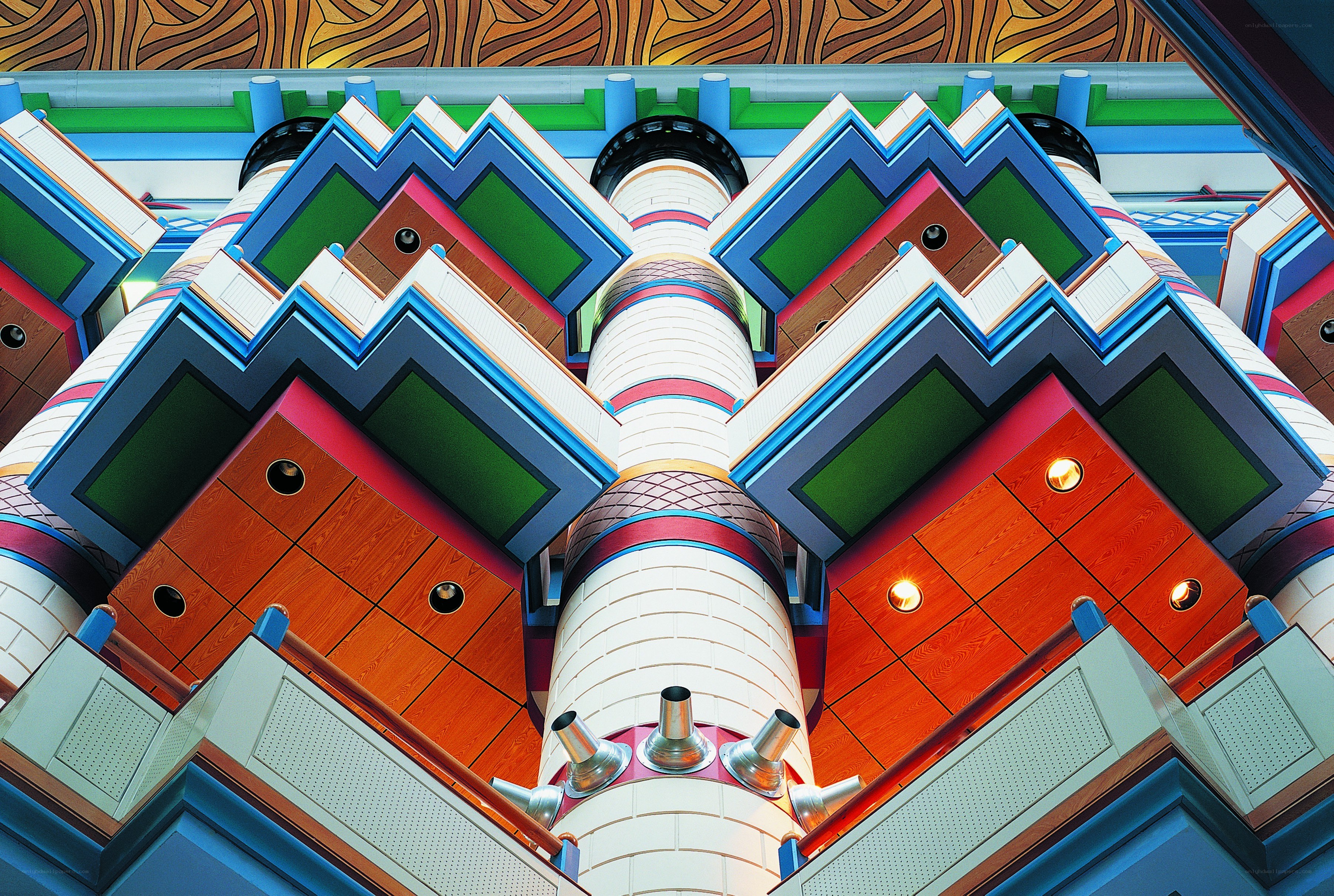 colorful architectural ceiling