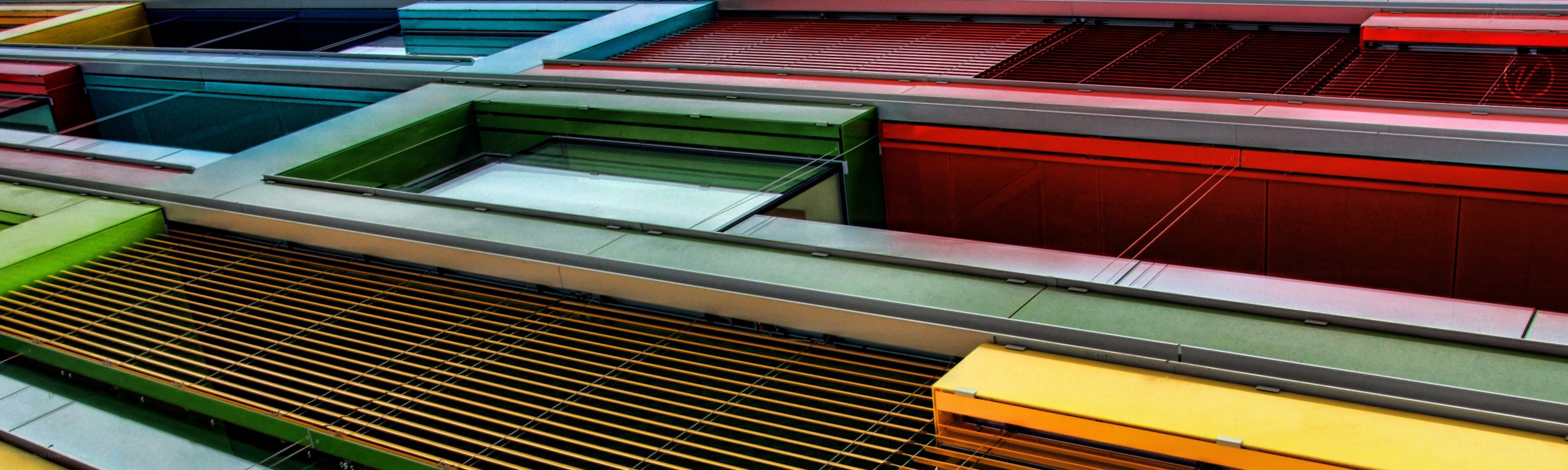 Colorful architectural grid