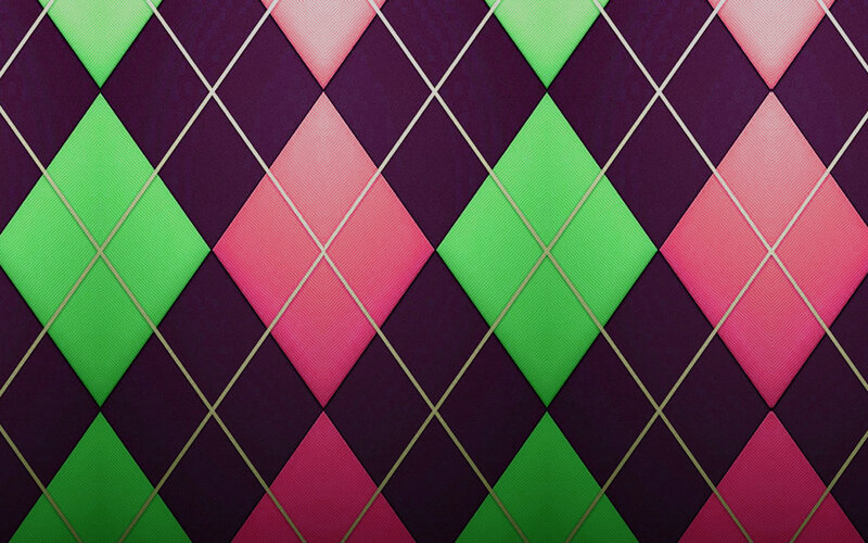Colorful Argyle Pattern — Green