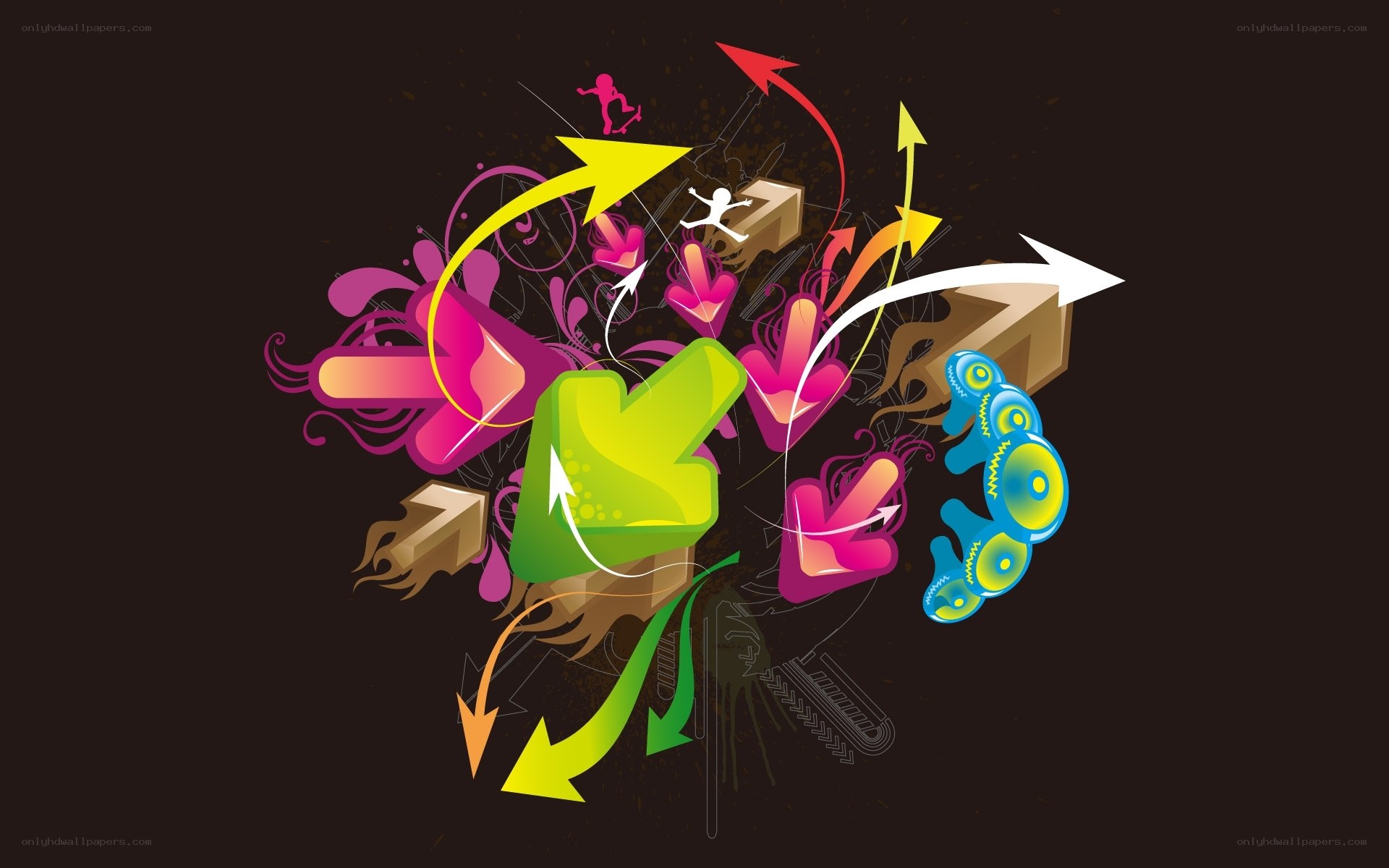 colorful arrow abstract design