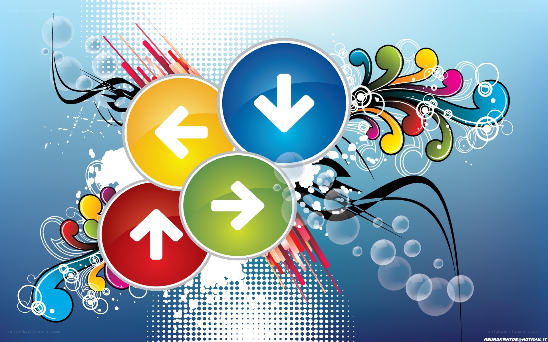 colorful arrow icons design