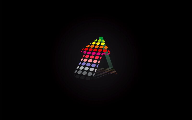 Colorful Arrow Shape — Black