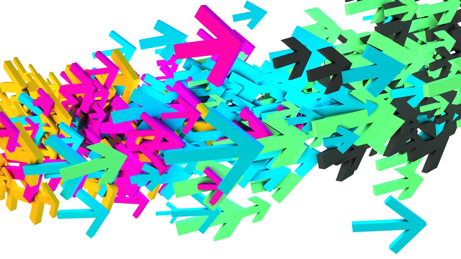 colorful arrows in motion