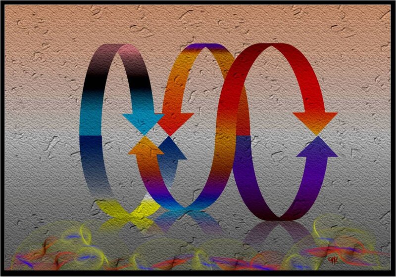 Colorful Arrows on Wall