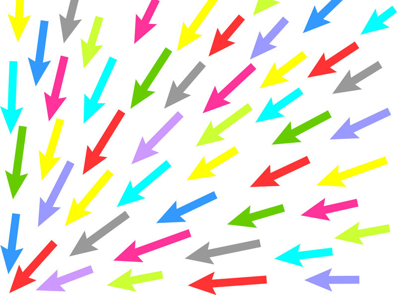 Colorful Arrows on White
