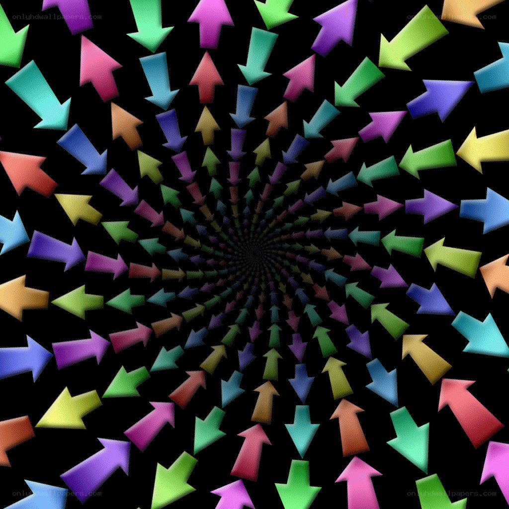 colorful arrows spiral pattern