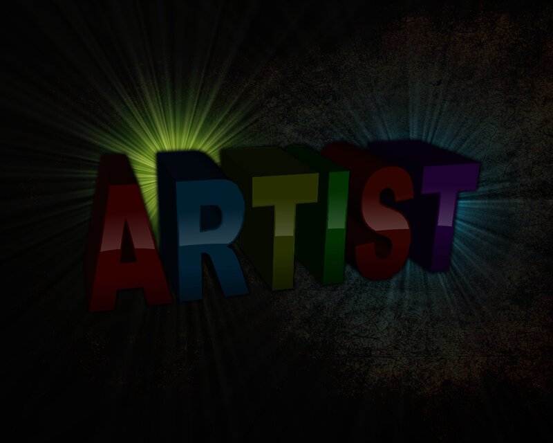 colorful artist text