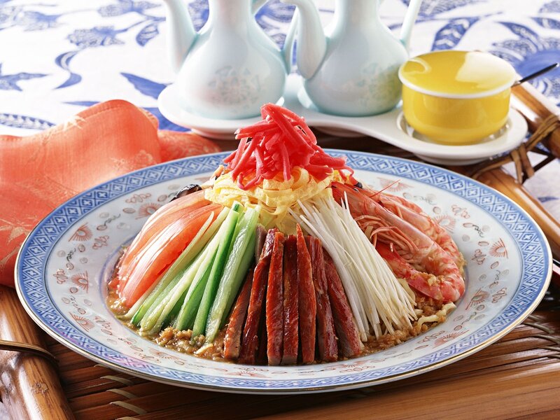 colorful Asian noodle dish