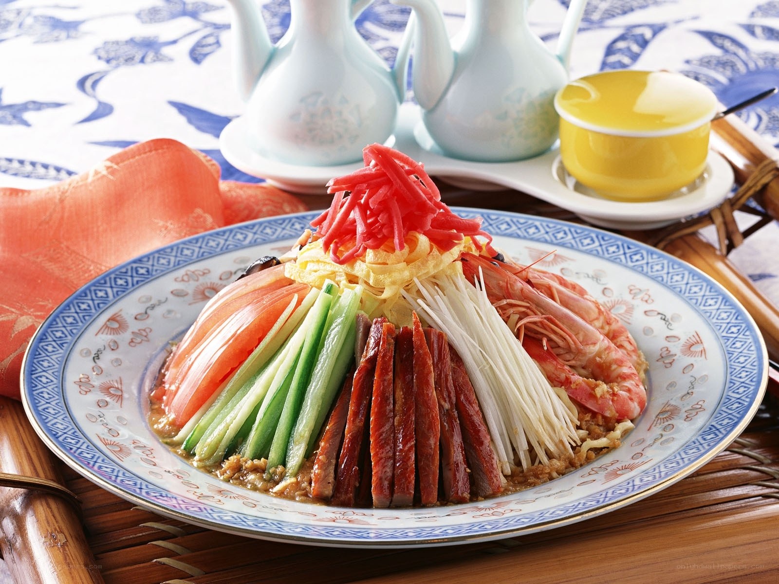 colorful Asian noodle dish