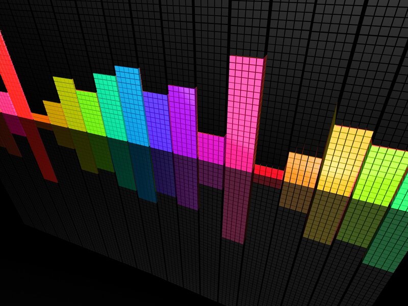 Colorful Audio Bars — Black, Dynamic