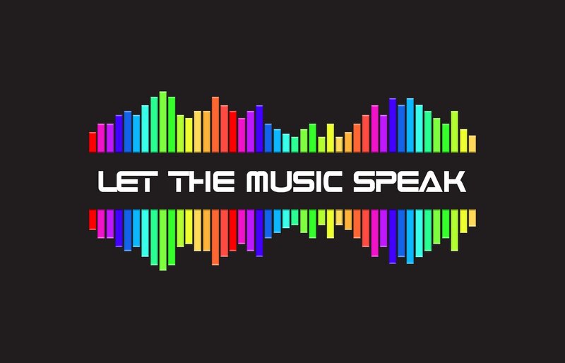 Colorful Audio Bars — Black