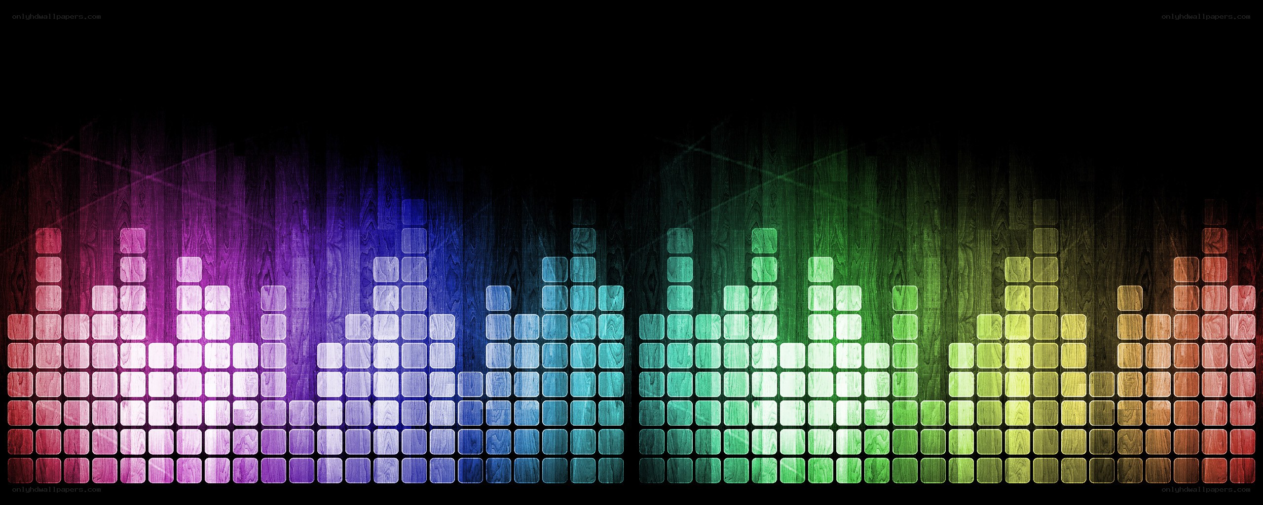 colorful audio equalizer bars