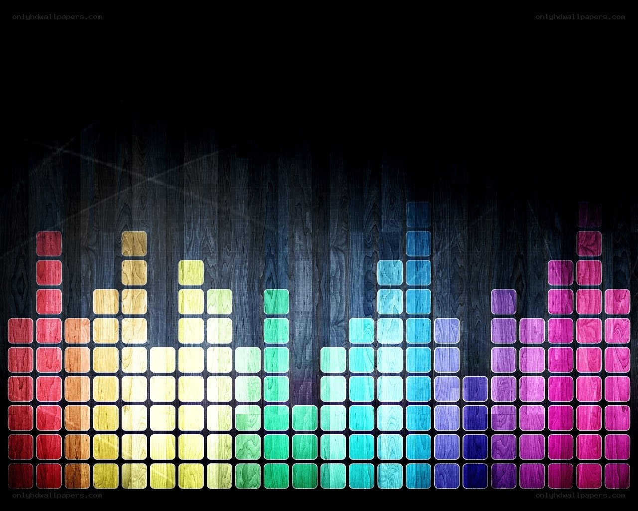 colorful audio equalizer bars