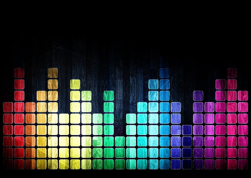 colorful audio equalizer bars
