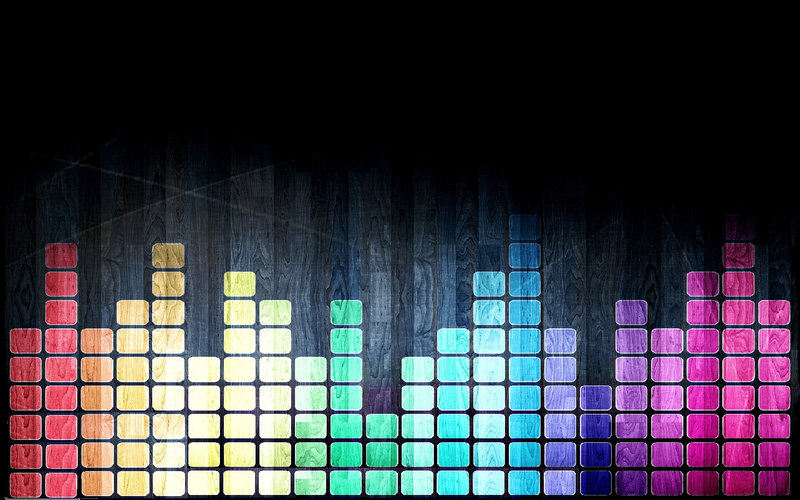 colorful audio equalizer bars