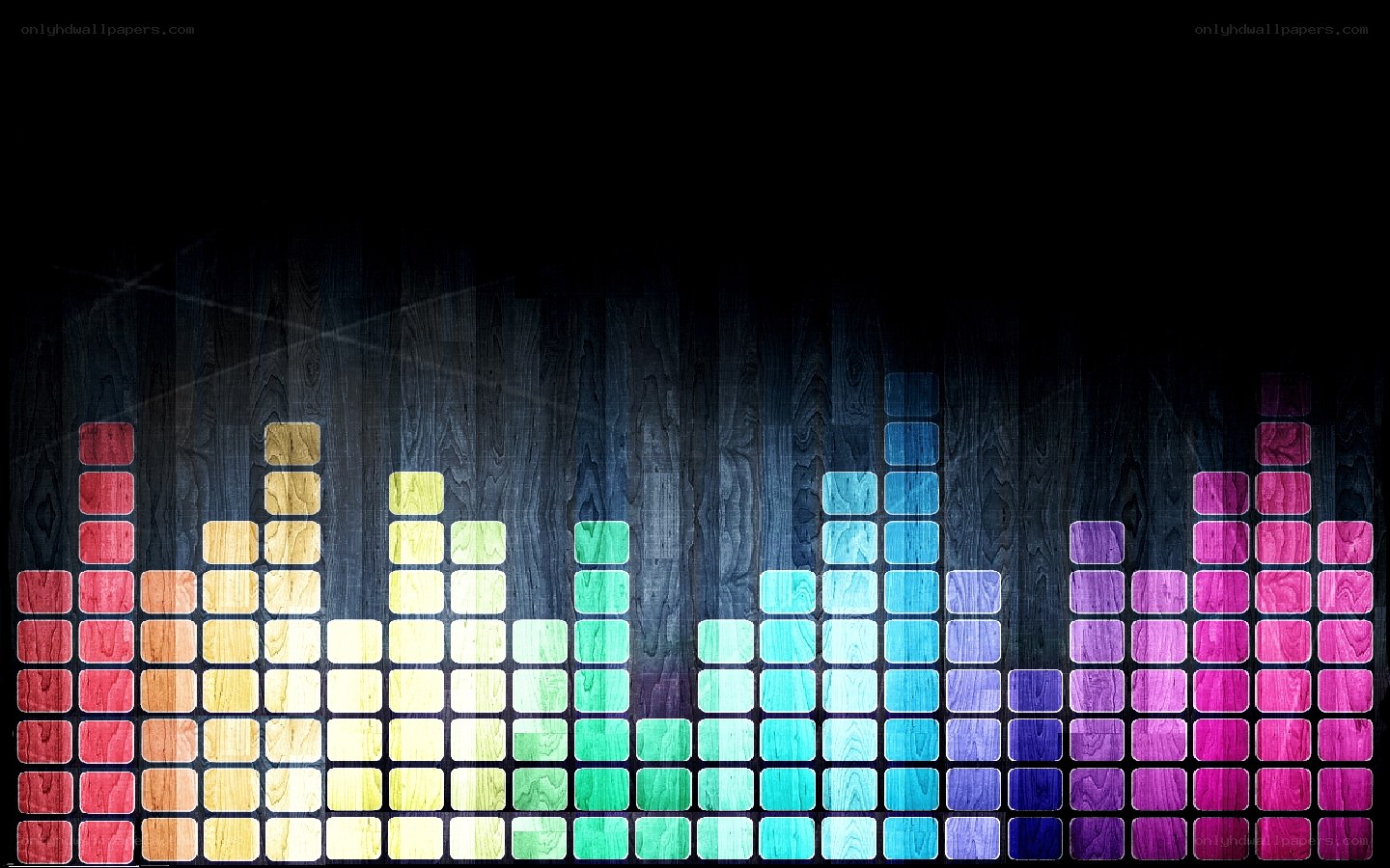 colorful audio equalizer bars
