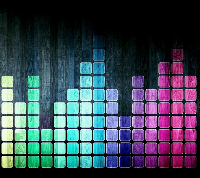 colorful audio equalizer bars