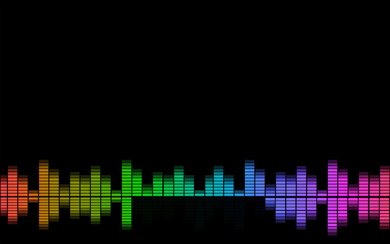 colorful audio equalizer bars