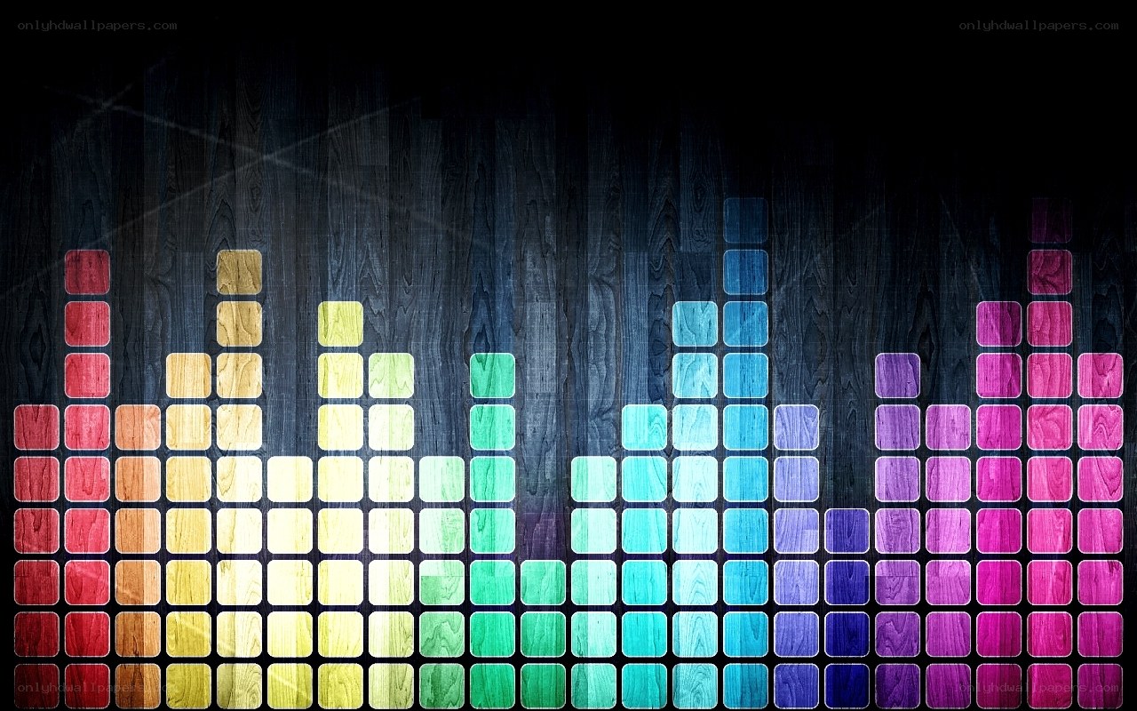 colorful audio equalizer bars