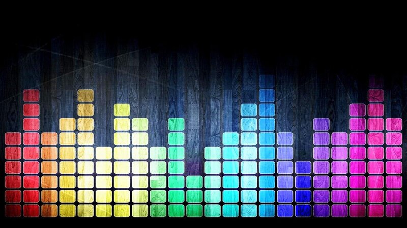 colorful audio equalizer bars