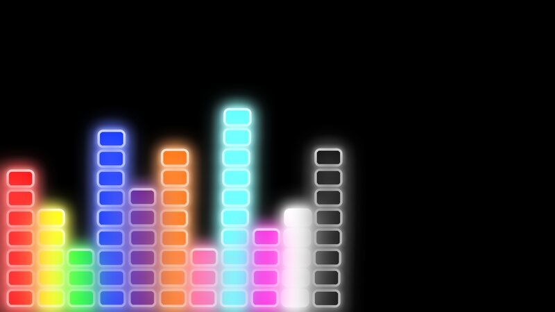 colorful audio equalizer bars