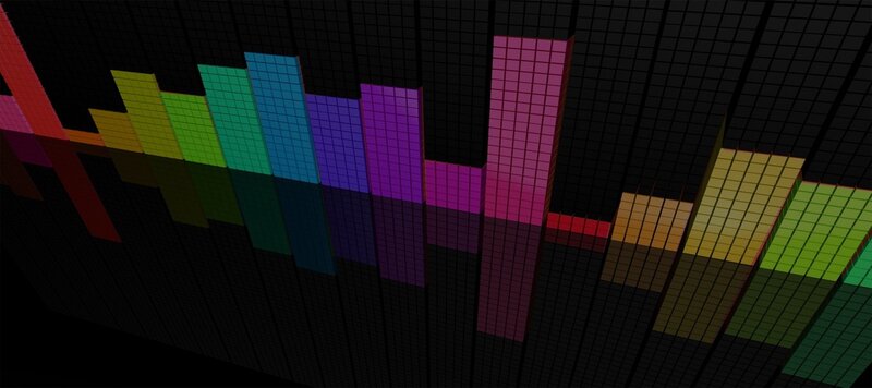 colorful audio equalizer bars