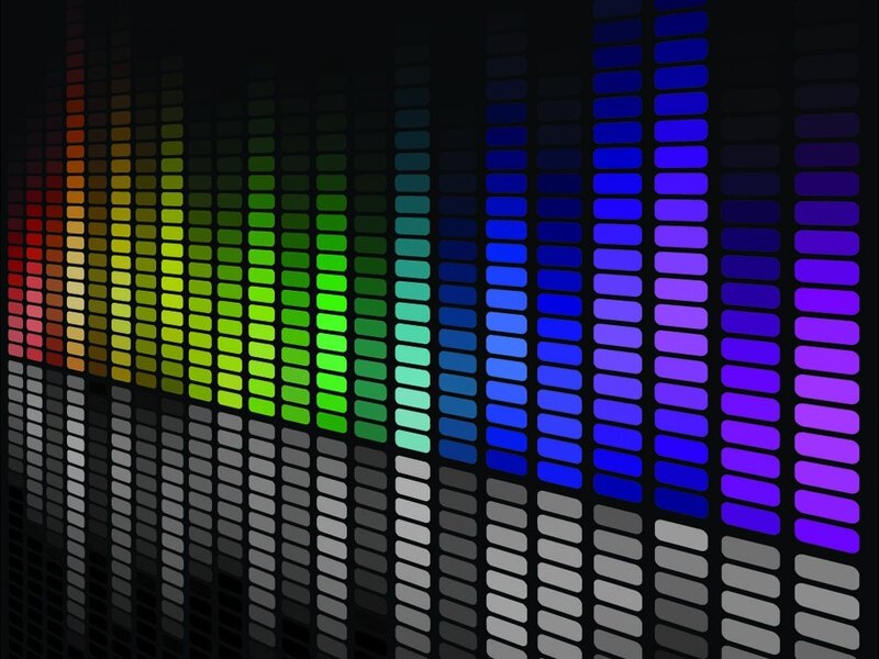 colorful audio equalizer bars