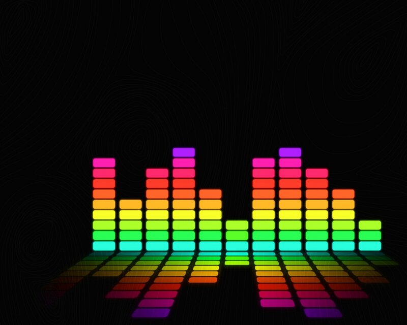 colorful audio equalizer bars