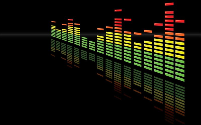 colorful audio equalizer bars