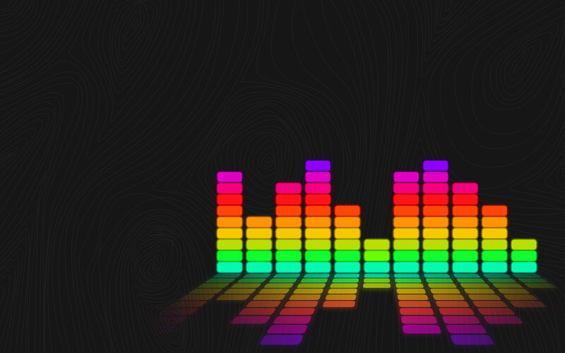 colorful audio equalizer bars