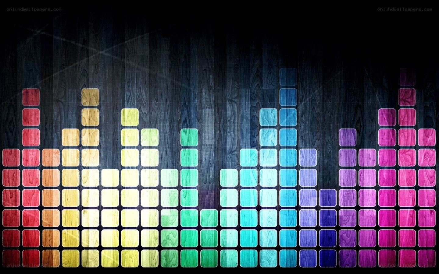 colorful audio equalizer bars