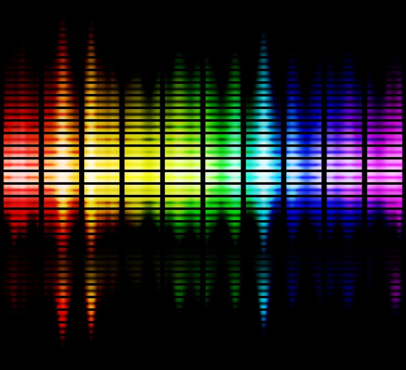 colorful audio equalizer bars