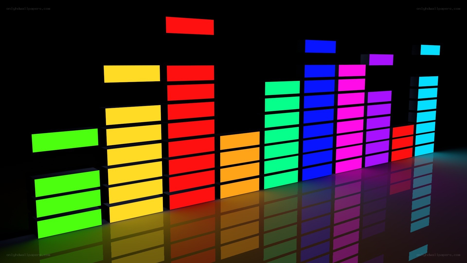 colorful audio equalizer bars