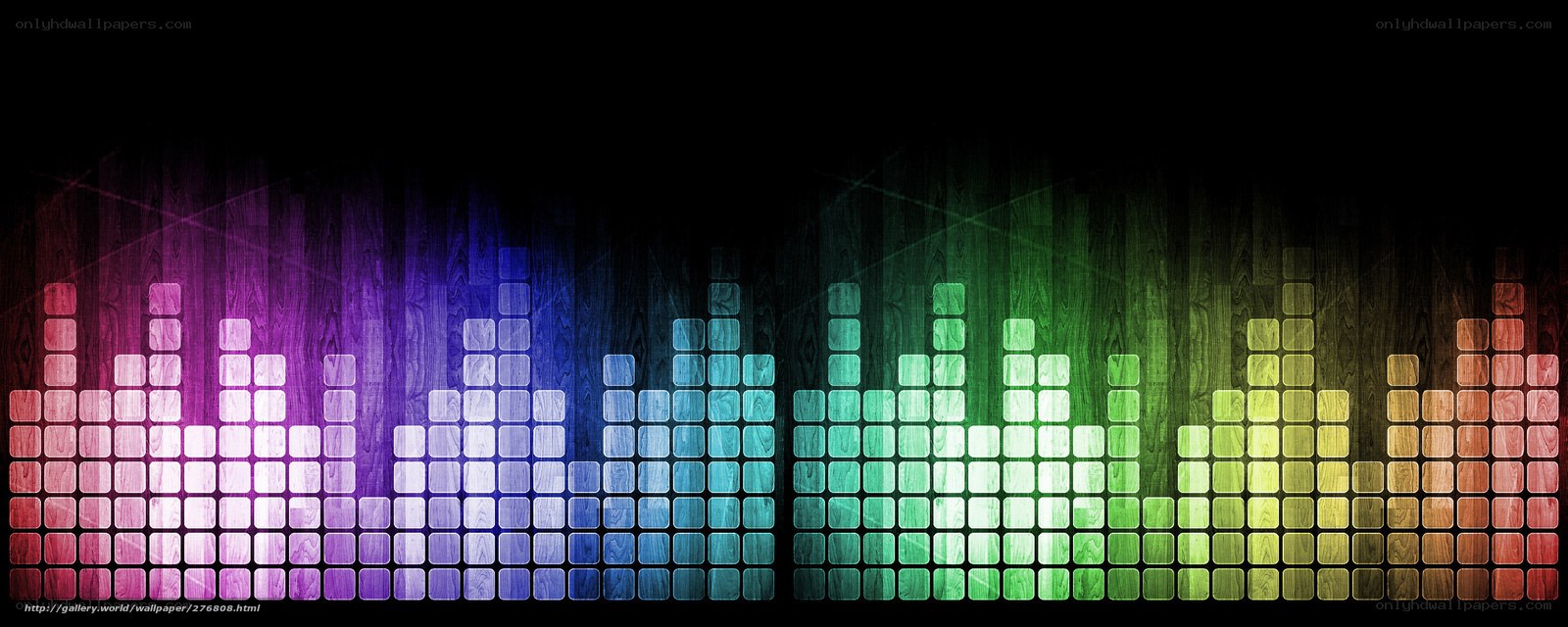 Colorful audio equalizer bars