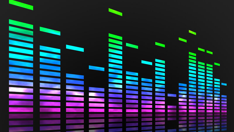 Colorful Audio Equalizer Bars — Green