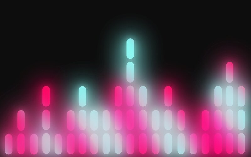 Colorful Audio Equalizer Bars — Pink