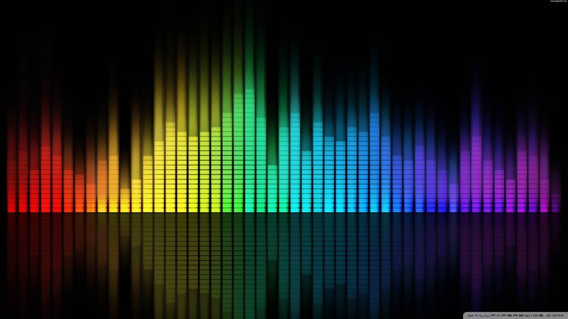 Colorful Audio Equalizer Bars — Red