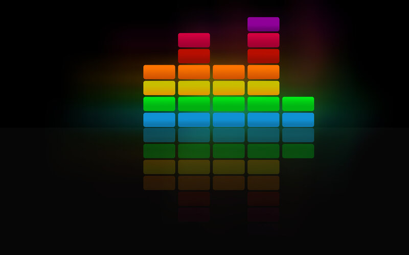 Colorful Audio Equalizer — Black, Dark