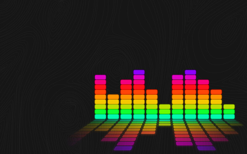 Colorful Audio Equalizer — Black, Dynamic, Digital Art, Bars