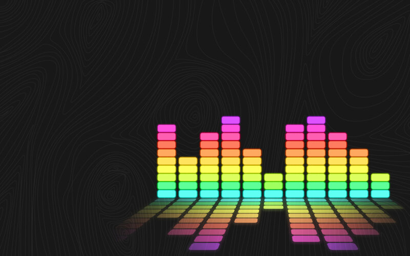 Colorful Audio Equalizer — Black, Dynamic, Digital Art, Sound Bars