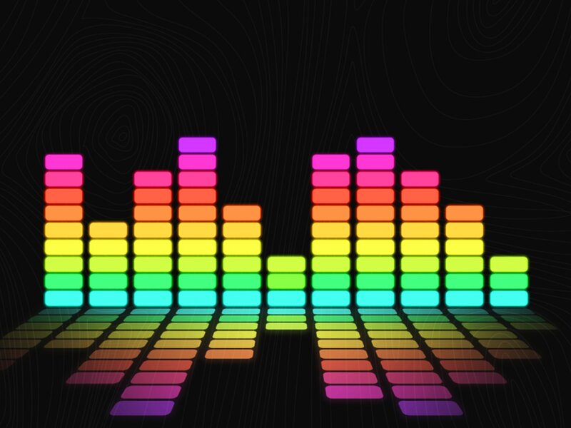 Colorful Audio Equalizer — Black, Dynamic